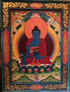 Medizinbuddha Holztafel Handbemalt Nepal