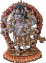 white mahakala statue copper coloured 10 cm