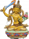 Manjusri statue copper coloured 4 inch