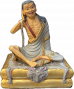Milarepa Statue aus Kupfer bemalt 10 cm