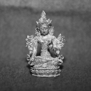 Weiße Tara Mini Statue versilbert