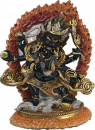 Mahakala 6arm Statue aus Kupfer bemalt 10 cm