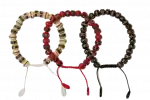 Medizinarmband aus Yak rot /weiß / schwarz