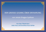 JETSÜN DRAGPA GYALTSEN : DER GROSSE GESANG ÜBER ERFAHRUNG