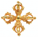 Double Dorje 3 leaf Pendant GP