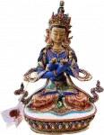 Hand Painted Vajradhara Copper Statue