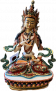 Hand Painted Vajrasattva Copper Statue