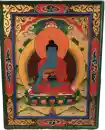 Medizinbuddha Holztafel Handbemalt Nepal No.2