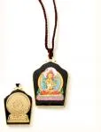 Anhänger mit bemalten Manjusri und goldenen Mantra